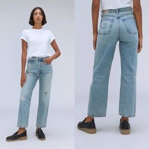 NWT Everlane Way High Rigid Jean - Rare Wash